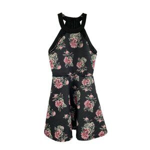 Crystal Doll Women’s Black Floral Dress